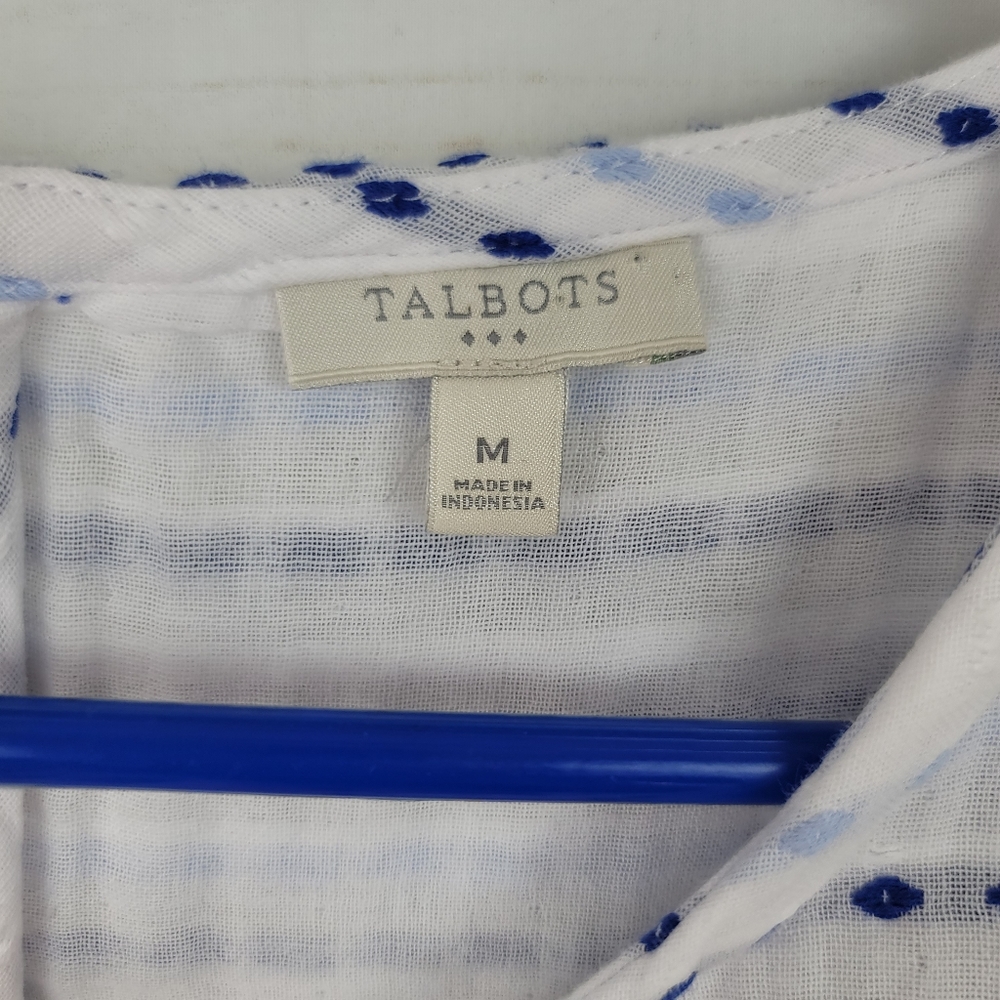 Talbots | Striped Pocket Top Zipper Back Short Sl - Picture 8 of 8